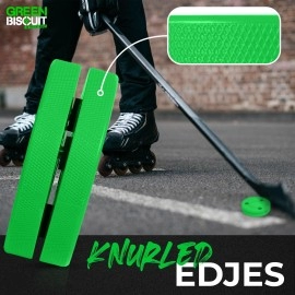 Green Biscuit Original Hockey Training Puck Passing Toe Drag Stickhandling Nhl Official Perfect Street Hockey Puck For Stre