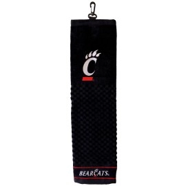 Team Golf Ncaa Cincinnati Bearcats Embroidered Golf Towel Embroidered Golf Towel Checkered Scrubber Design Embroidered Logo