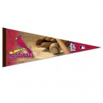 St. Louis Cardinals Pennant 12x30 Premium Style Ball and Glove Design - Special Order