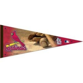 St. Louis Cardinals Pennant 12x30 Premium Style Ball and Glove Design - Special Order