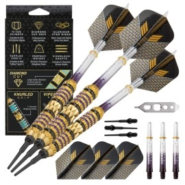 Viper by GLD Products unisex adult iper Wizard Soft Tip Darts Purple Rings 18 Grams, Purple, 18g US