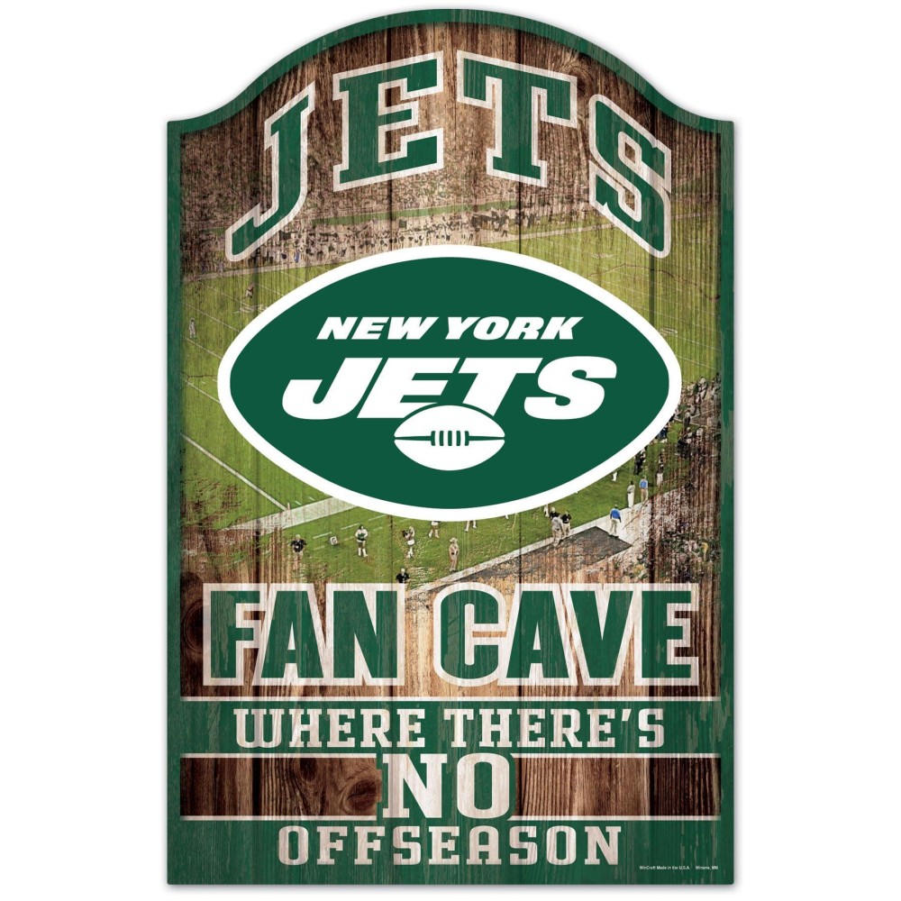 Nfl New York Jets 05947010 Wood Sign 11 X 17 Black