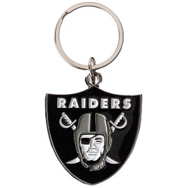 NFL Siskiyou Sports Fan Shop Las Vegas Raiders Chrome & Enameled Key Chain One Size Team Colors