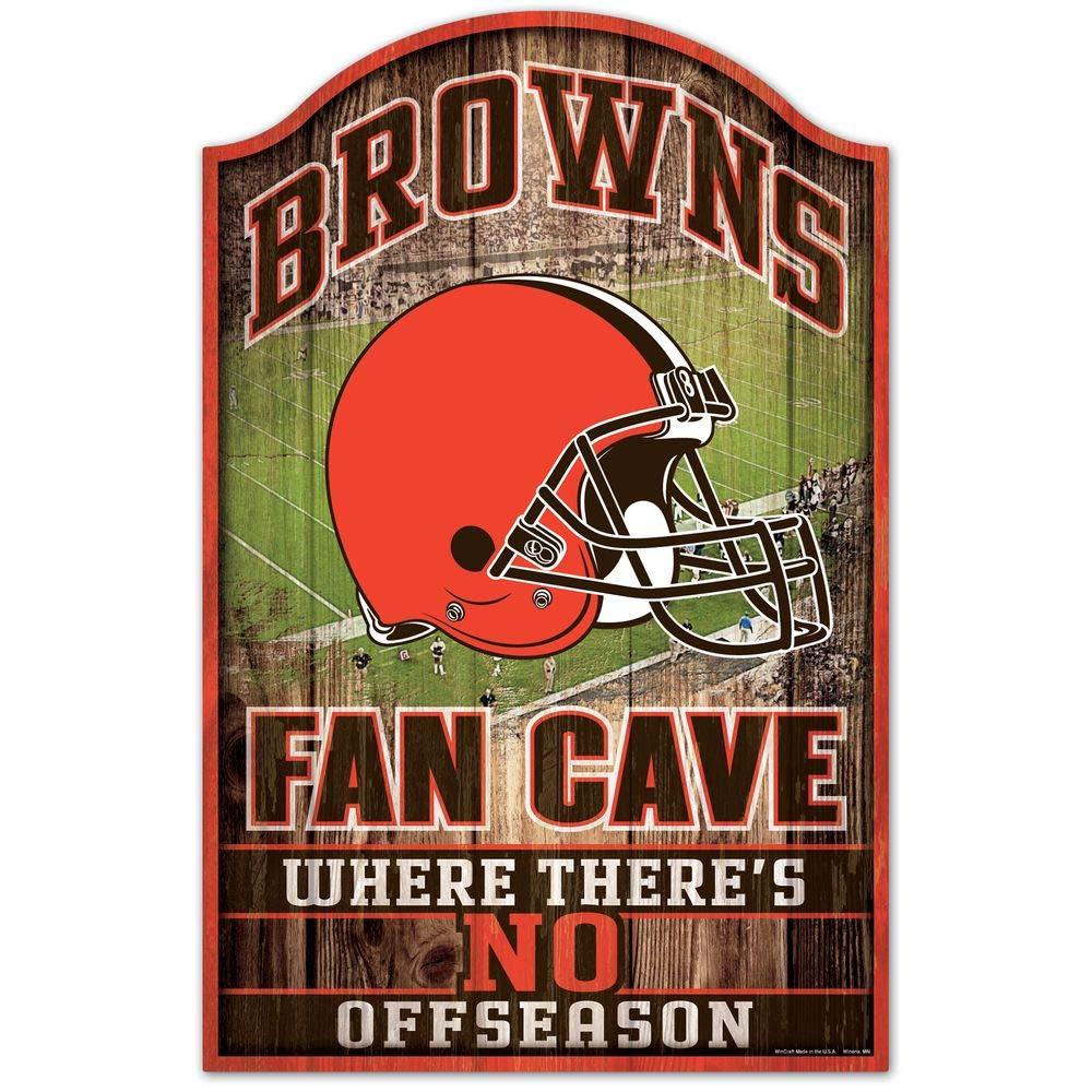 Wincraft Nfl Cleveland Browns 05421015 Wood Sign 11 X 17 Black