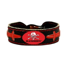 Ncaa Nebraska Cornhuskers Blackshirts Team Color Football Bracelet