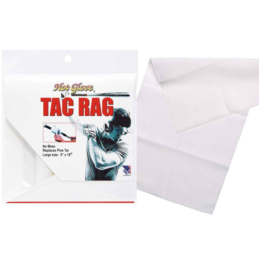 Hot Glove Tacky Cloth Tac Rag Grip Enhancer No Mess Pine Tar Alternative