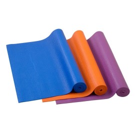 Yoga Mat With Nylon Drawstring Bag - Black/Orange