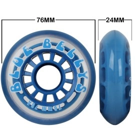 Blue Bellies 8 Inline Skate Wheels 76Mm 78A Clearblue