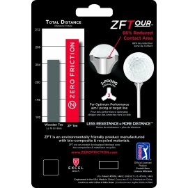 Zero Friction Tour 3Prong Golf Tees 314 Inch White Pack Of 30