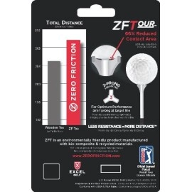 Zero Friction Tour 3Prong Golf Tees 234 Inch Blue Pack Of 40