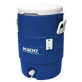 Igloo Seat Top Beverage Cooler with Cup Dispenser (5-Gallon, Ocean Blue)