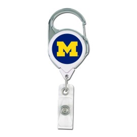 Wincraft Ncaa Michigan Wolverines Retractable Premium Badge Holder Team Color One Size