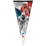 Nebraska Cornhuskers/Detroit Lions Pennant 12x30 Premium Style Ndamukong Suh Design CO