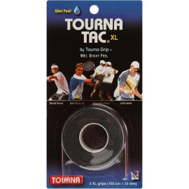 Tourna Tac, Tacky Feel Tennis Grip, 3 (Black, X-Large)