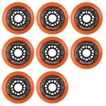 8 Labeda Gripper Asphalt Outdoor Roller Hockey Wheels Orange 80Mm