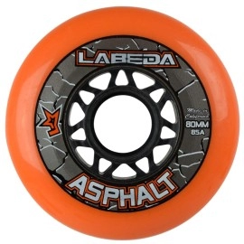 8 Labeda Gripper Asphalt Outdoor Roller Hockey Wheels Orange 80Mm