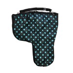 AJ Tack Western Padded Saddle Carrier Turquoise Polka Dots