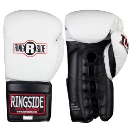 Ringside Imf Tech Sparring Boxing Lace Up Gloves Black 14Ounce