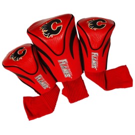 Team Golf Nhl Calgary Flames Contour Golf Club Headcovers 3 Count Numbered 1 3 X Fits Oversized Drivers Utility Rescue