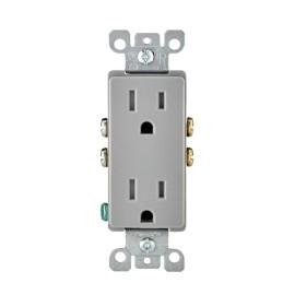 OUTLET DUPLEX TP GRY 15A (Pack of 1)