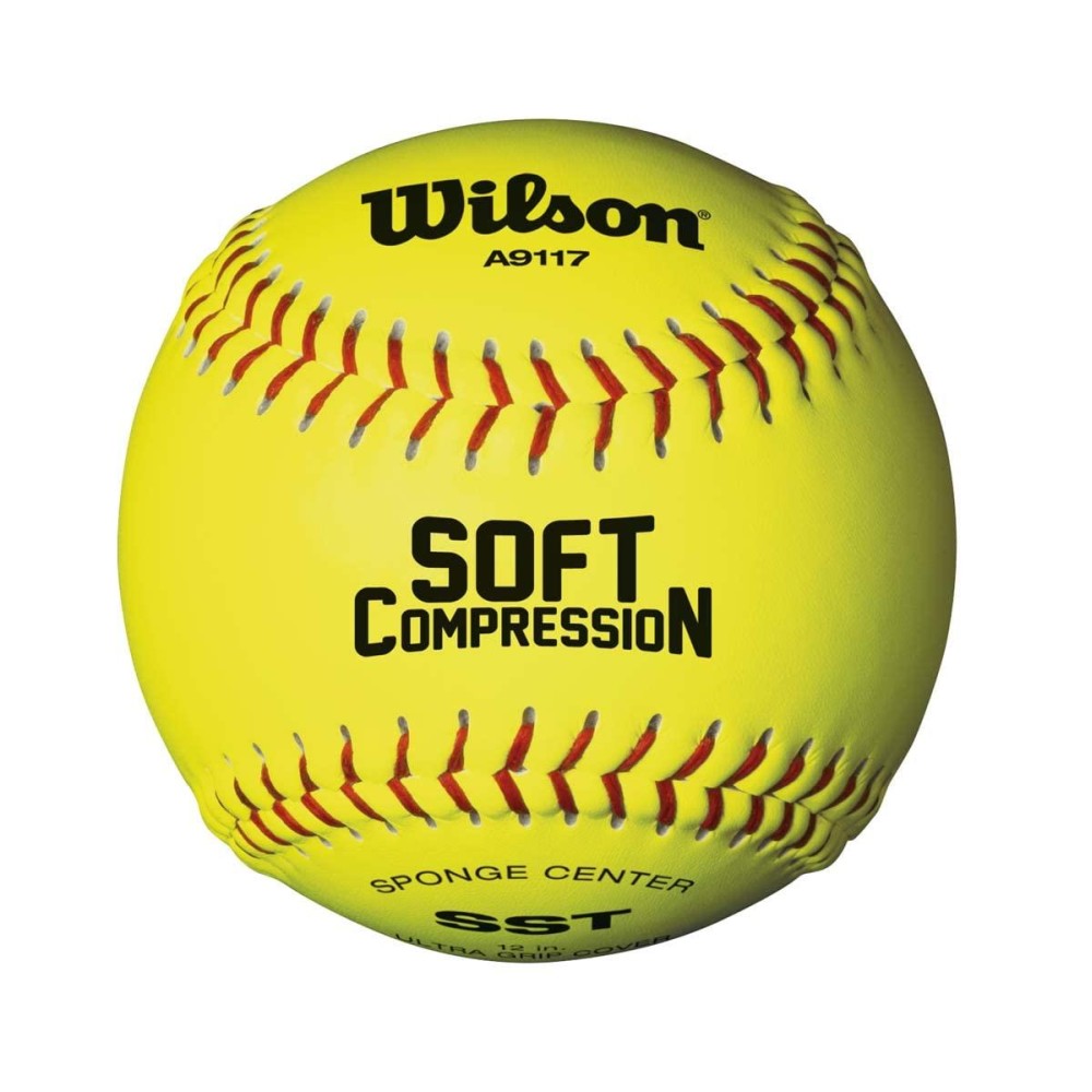 Wilson Sporting Goods A9117 Soft Compression Softball 12Pack Optic Yellow 12Inch Wta9117B