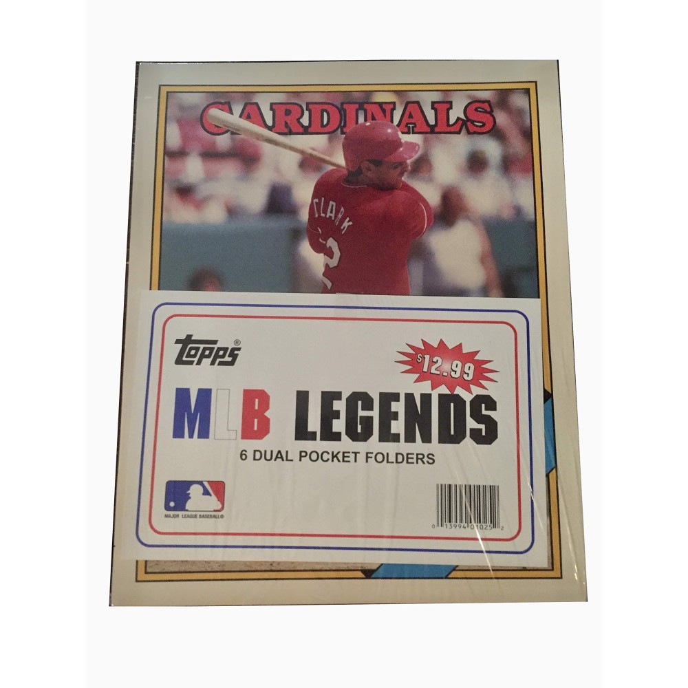 Topps Mlb Legends Major League Baseball 6 Dual Pocket Folders 1989 The Topps Company