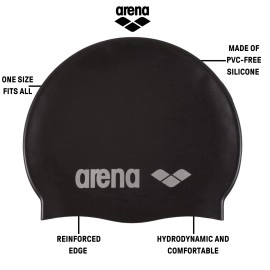 Arena Classic Unisex Soft Silicone Swim Cap For Women And Men Intensive Training And Racing Comfortable Nonslip Long Hair Swim