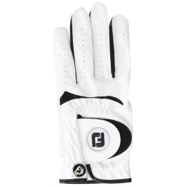 Footjoy Junior Golf Glove White Medium Worn On Left Hand