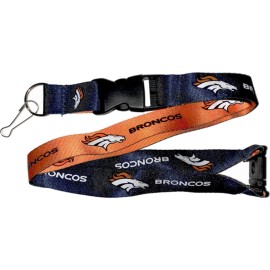 Aminco Nfl Denver Broncos Reversible Lanyard Team Colors One Size Nflln16204