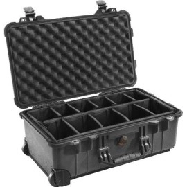 Pelican 1510 Laptop Overnight Case With Padded Dividers (Black)