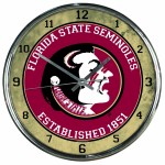 Ncaa Florida State Seminoles Chrome Clock