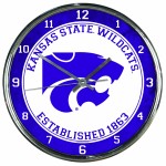 Ncaa Kansas State Wildcats Chrome Clock