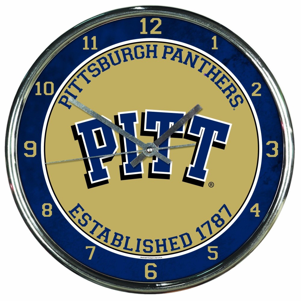 Ncaa Pittsburgh Panthers Chrome Clock