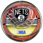 Wincraft Nba Brooklyn Nets Chrome Clock