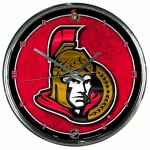 Nhl Ottawa Senators Chrome Clock