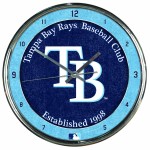 Mlb Tampa Bay Devil Rays Chrome Clock