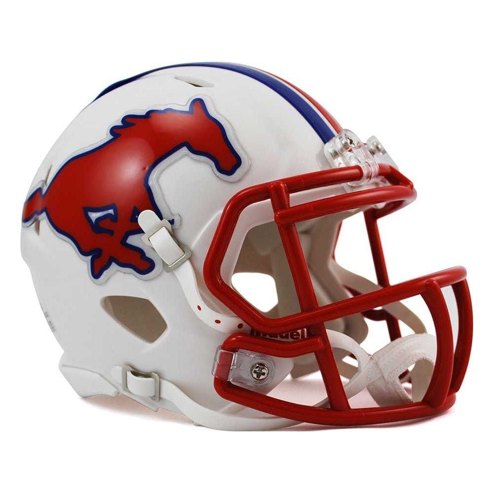 Riddell NCAA Southern Methodist (SMU) Mustangs Speed Mini Helmet , WHITE