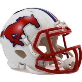 Riddell NCAA Southern Methodist (SMU) Mustangs Speed Mini Helmet , WHITE