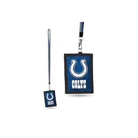 Nfl Indianapolis Colts Beaded Lanyard With Nylon Wallet