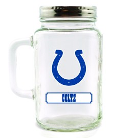 Nfl Indianapolis Colts 20Oz Glass Mason Jar