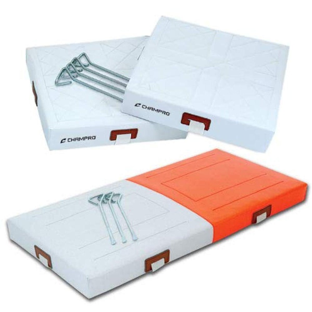 Champro 2 Quilted Bases With Double First Base Orangewhite