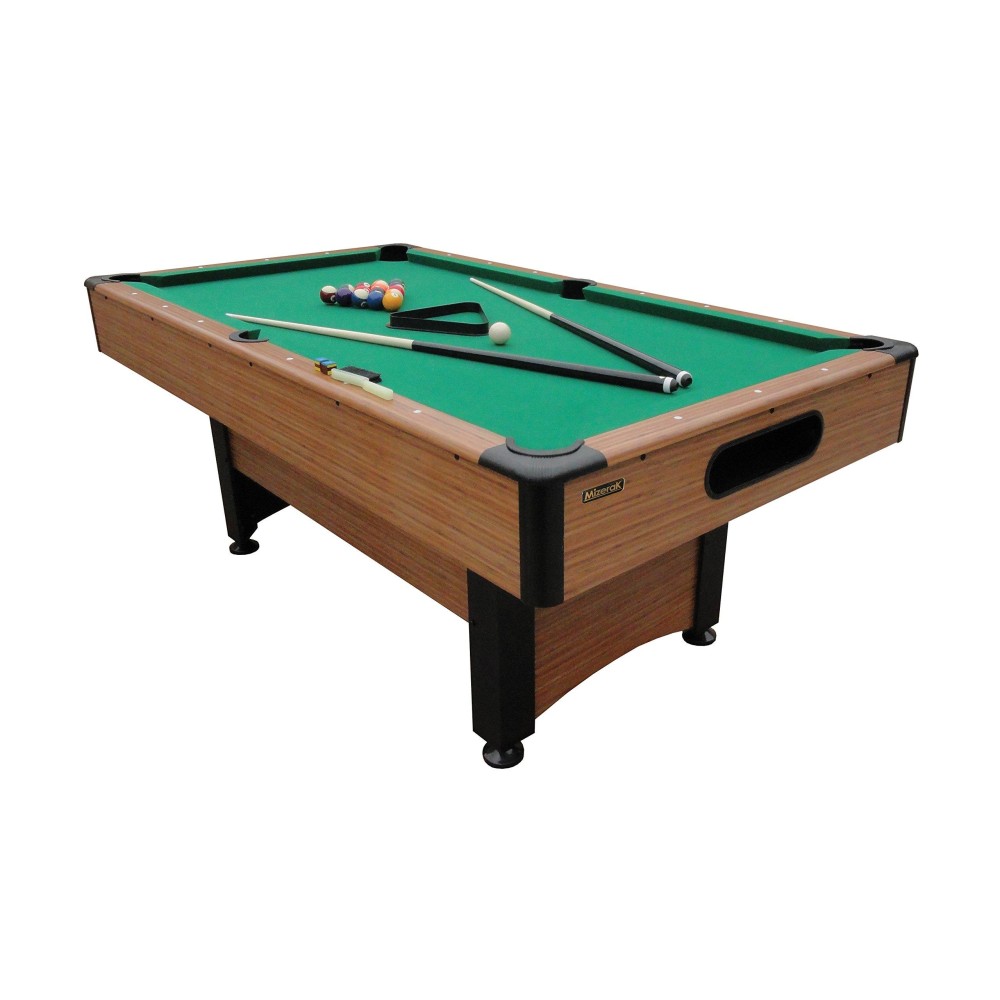 Mizerak Dynasty Space Saver 65 Billiard Table With Leg Levelers Automatic Ball Return And Classic Green Nylon Cloth