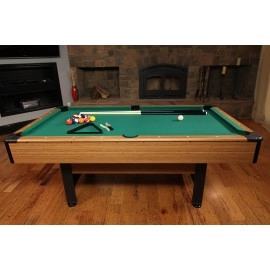 Mizerak Dynasty Space Saver 65 Billiard Table With Leg Levelers Automatic Ball Return And Classic Green Nylon Cloth