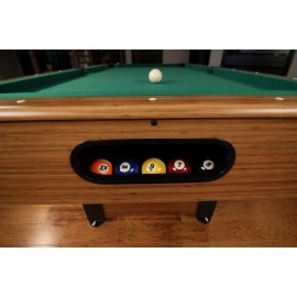 Mizerak Dynasty Space Saver 65 Billiard Table With Leg Levelers Automatic Ball Return And Classic Green Nylon Cloth