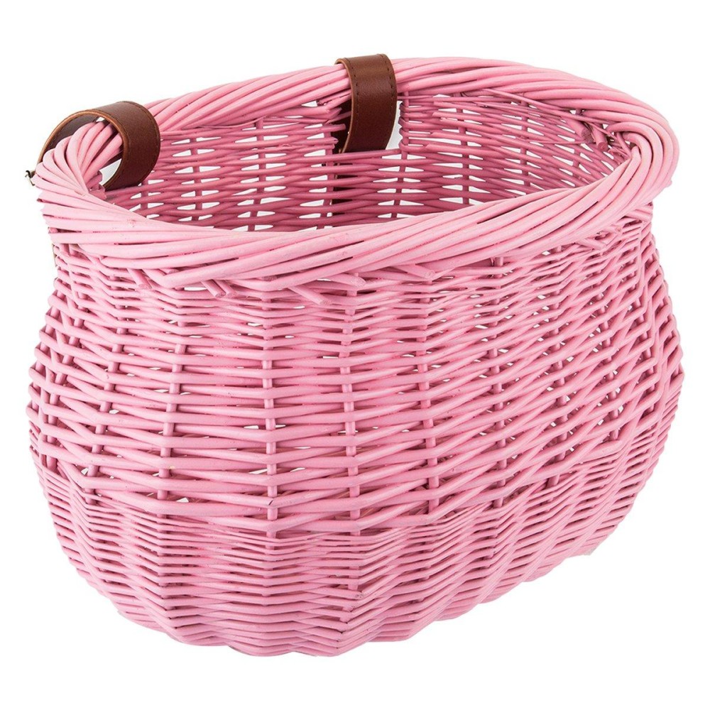 Sunlite Willow Bushel Strapon Basket 13 X 8 X 9 Pink