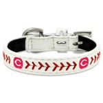 MLB Cincinnati Reds Classic Leather Baseball Dog Collar (Toy)