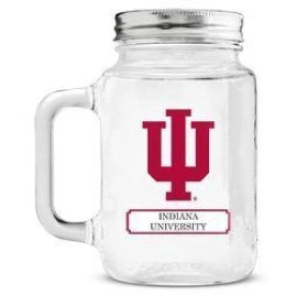 Indiana Hoosiers Mason Jar Glass With Lid(D0102HEIPQ7.)