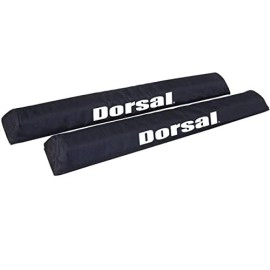 DORSAL Aero Narrow Crossbar Roof Rack Pads for Car Surfboard Kayak SUP Snowboard Racks 20/28/34 Inch Long [Pair] Black 28