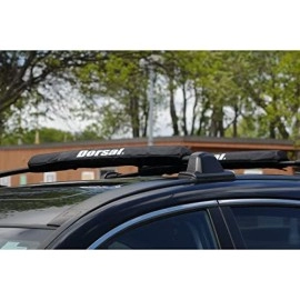 DORSAL Aero Narrow Crossbar Roof Rack Pads for Car Surfboard Kayak SUP Snowboard Racks 20/28/34 Inch Long [Pair] Black 28