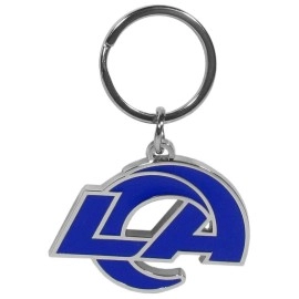 NFL Siskiyou Sports Fan Shop Los Angeles Rams chrome Enameled Key chain One Size Team colors